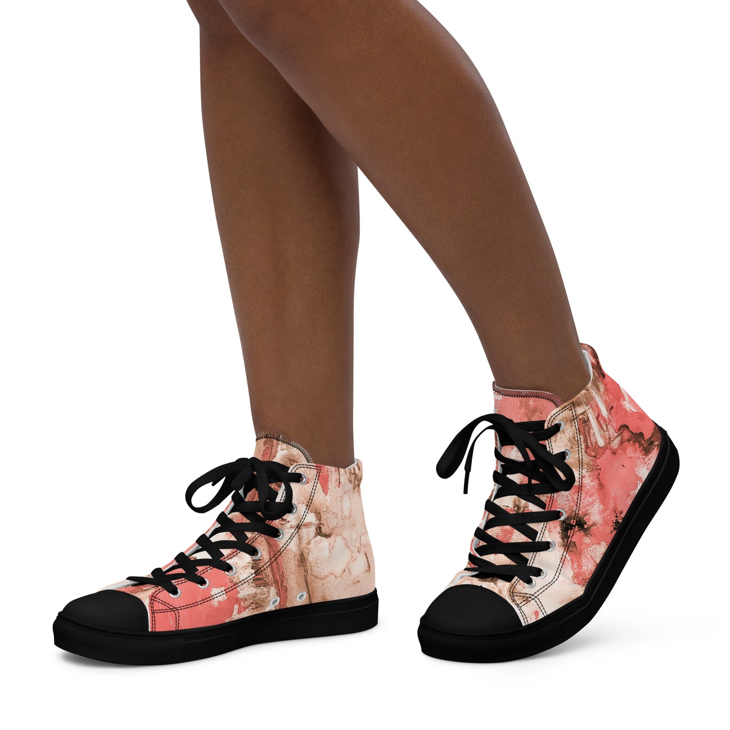 Womyn's High Top - Mismatch Peach