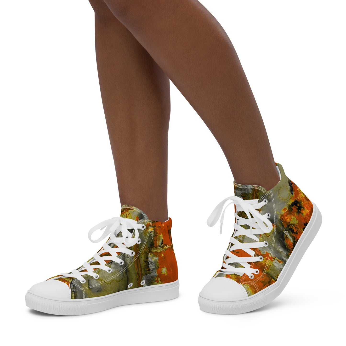 Womyn's High Top - Mismatch Orange