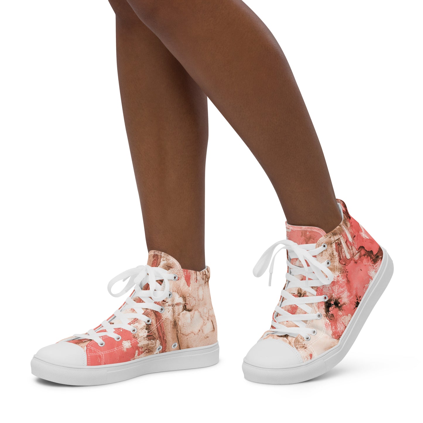 Womyn's High Top - Mismatch Peach